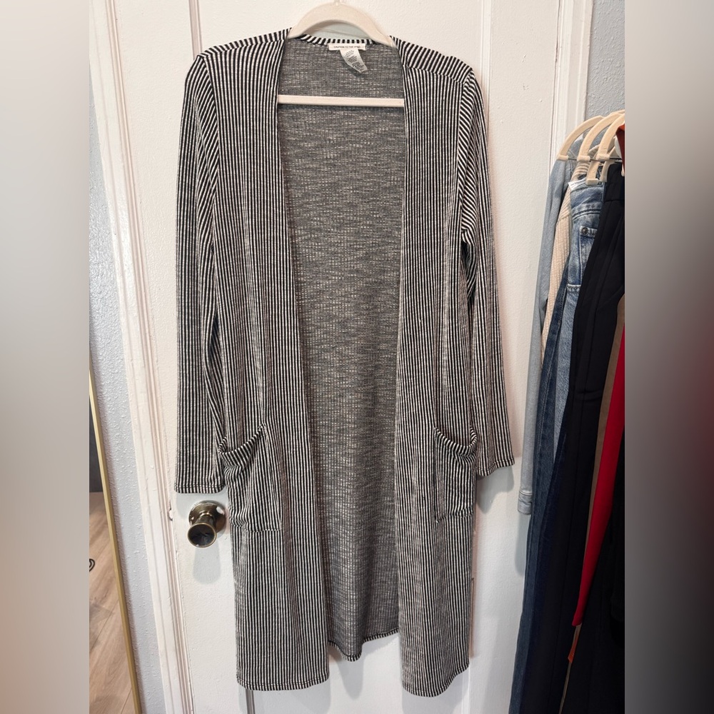Caution To The Wind Monochrome Knit Cardigan